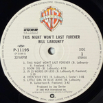 Bill LaBounty ‎– This Night Won't Last Forever (Япония 1982г.)