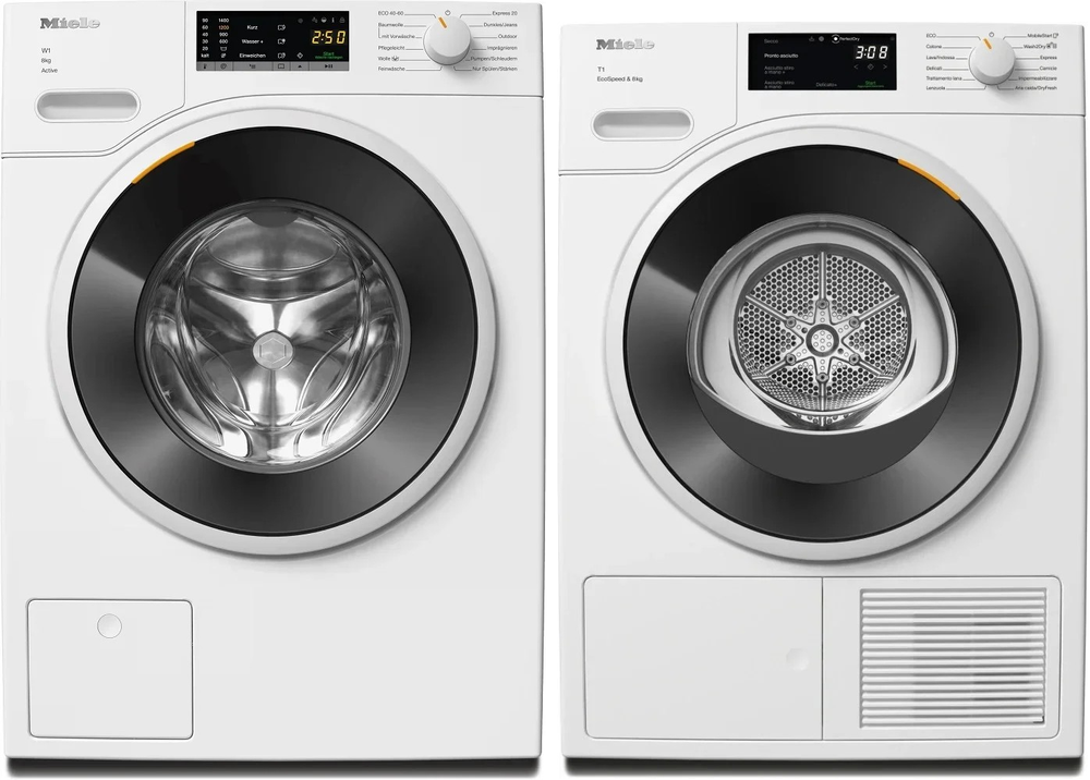 Комплект Miele Стиральная машина WWA120WCS White Edition и Сушильная машина TWC640WP White Edition