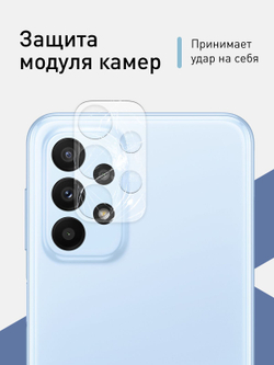 Стекло на камеру ROSCO для Samsung Galaxy A23 оптом (арт. SS-A23-CLEAR-CAM-GLASS)