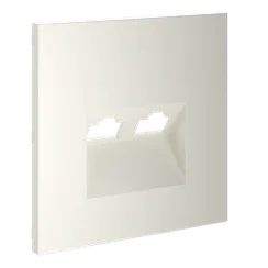 Накладка для розетки компьютерной двойной RJ45+RJ45 Voltum S70 Хлопок VLS001413
