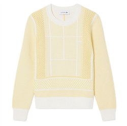 Женская теннисная куртка Lacoste Tennis Court Graphic Jacquard - flour/yellow