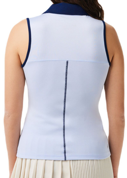 Женский топ теннисный Lacoste Ultra-Dry Tennis Polo - небесный