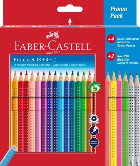 Karandaş 18 rəng 4+2 promo  Faber Castell