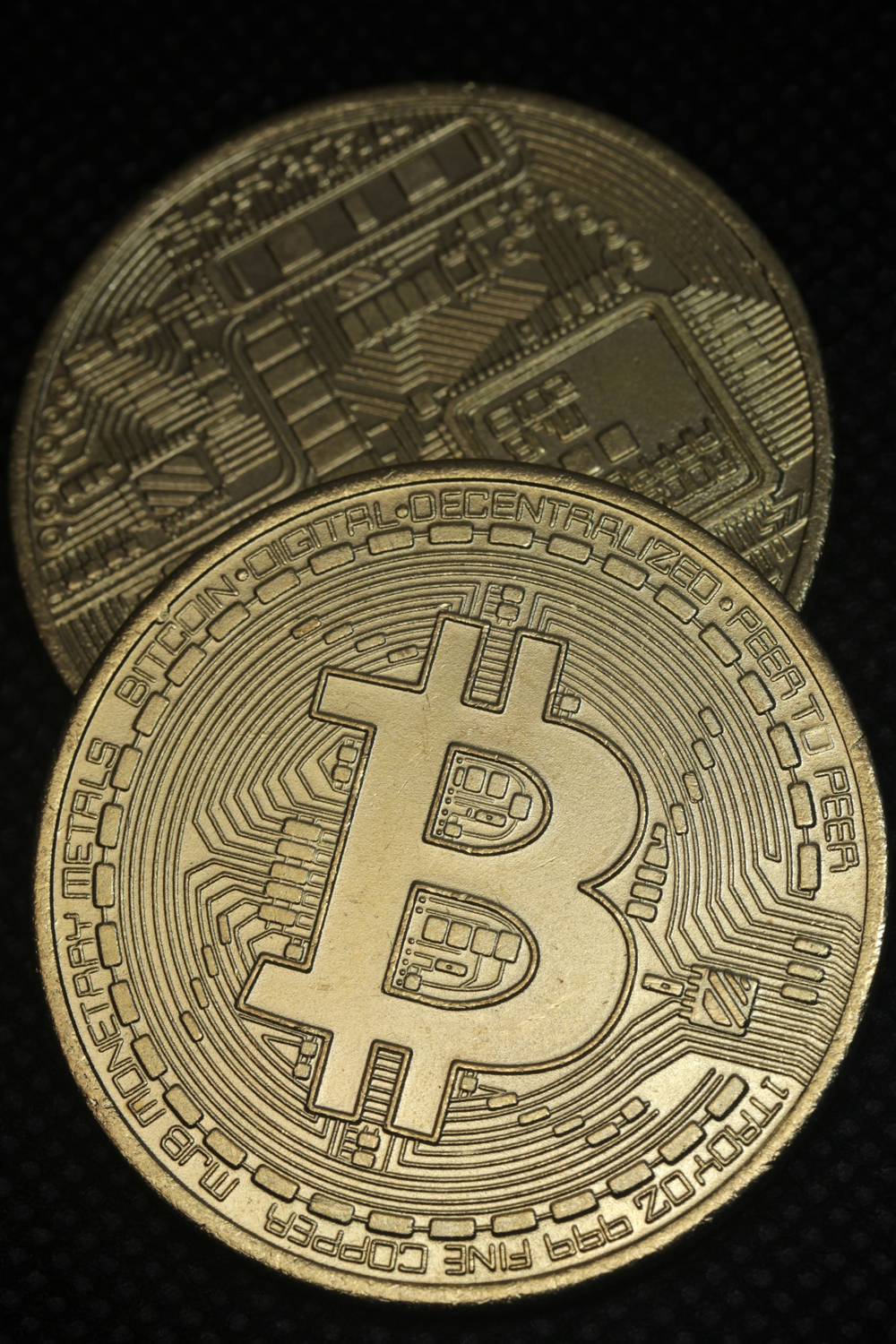 Жетон Биткоин. Криптовалюта Биткойн. Bitcoin Копия монеты. латунь без капсулы