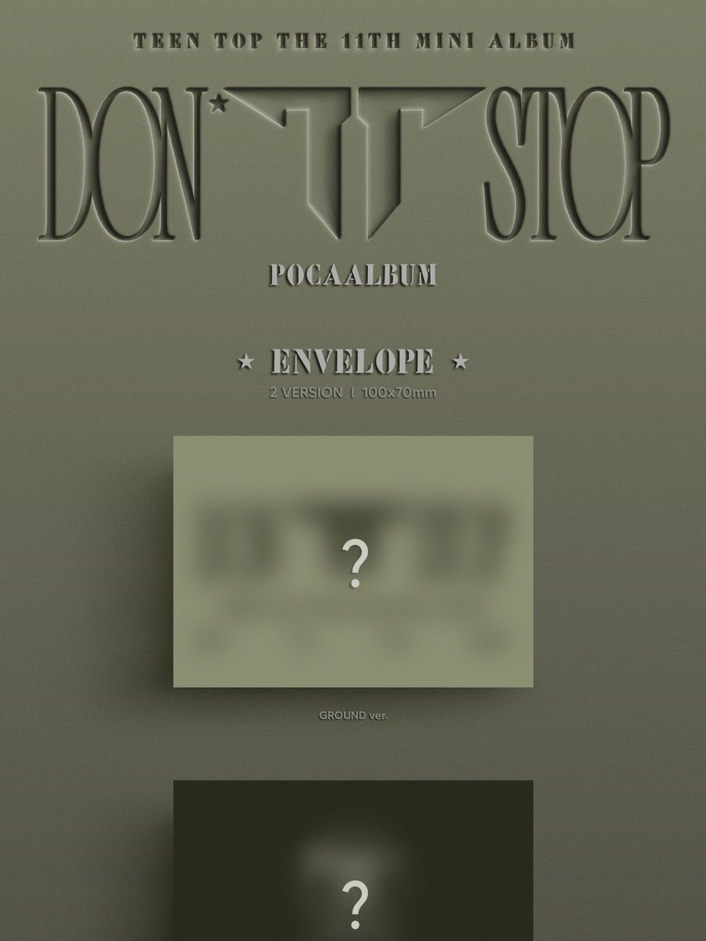 Альбом TEEN TOP - DON'T STOP 11th EP Album POCAALBUM 2 Version SET