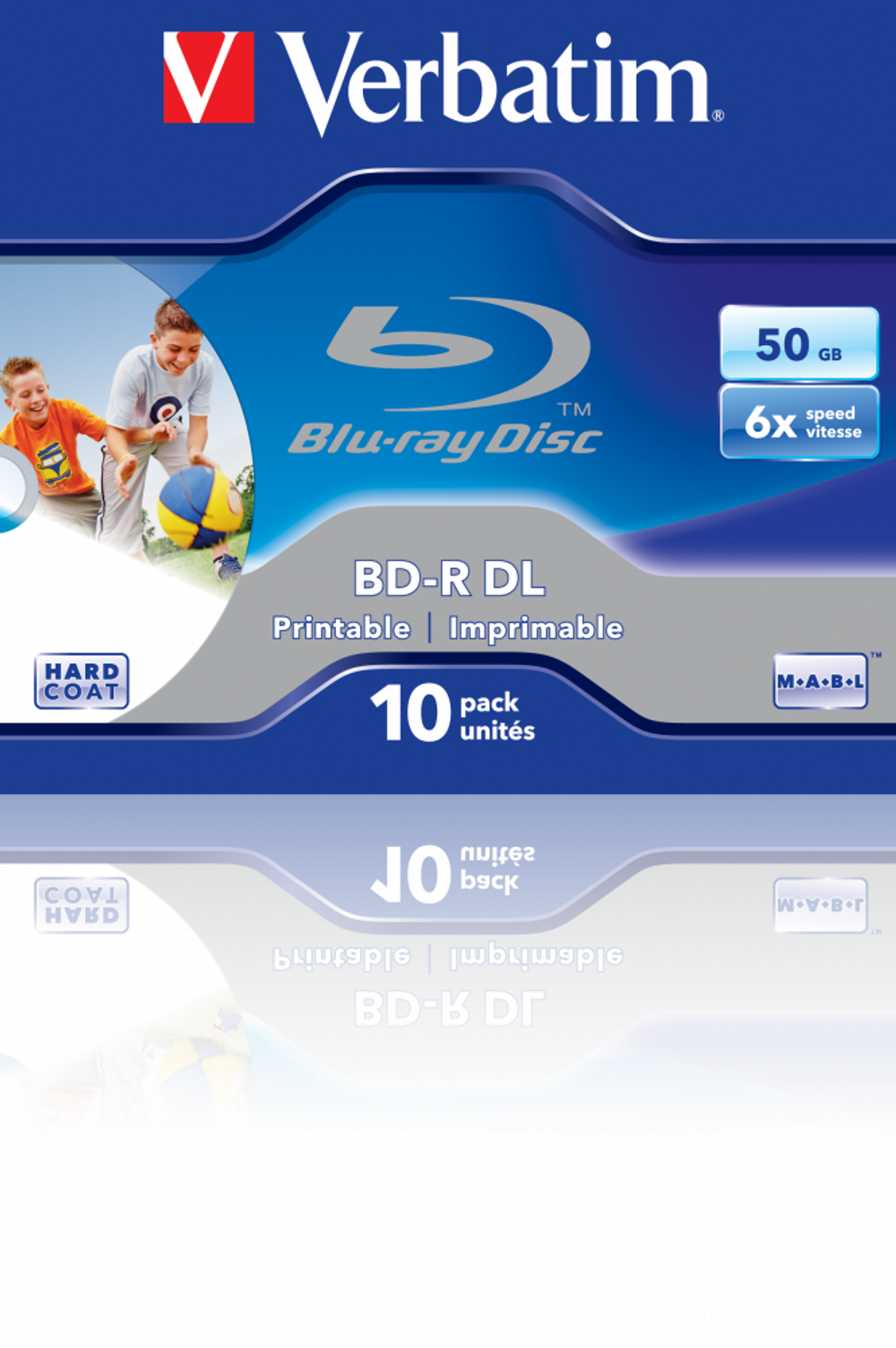 Оптический диск Verbatim BD-R DL 6x 50GB HardCoat Wide Inkjet Printable no ID, Jewel Case, 10 шт.