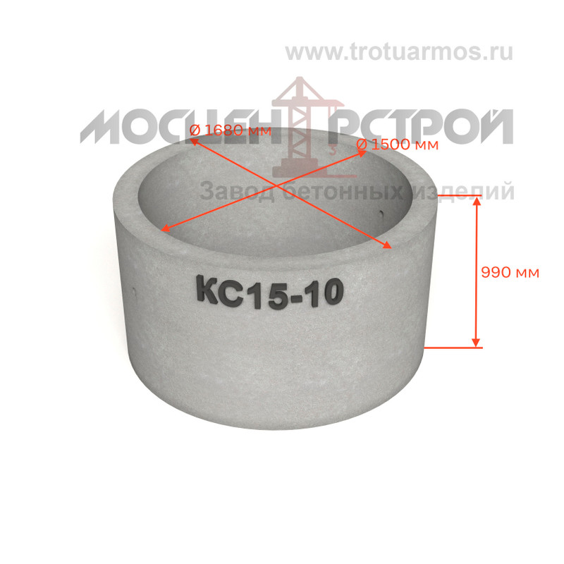 Кольцо колодезное стеновое КС15-10