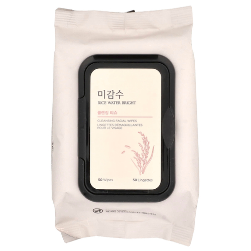 The Face Shop, Rice Water Bright, очищающие салфетки для лица, 50 салфеток