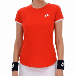 Женская теннисная футболка Lotto Squadra W IV - poinsettia red