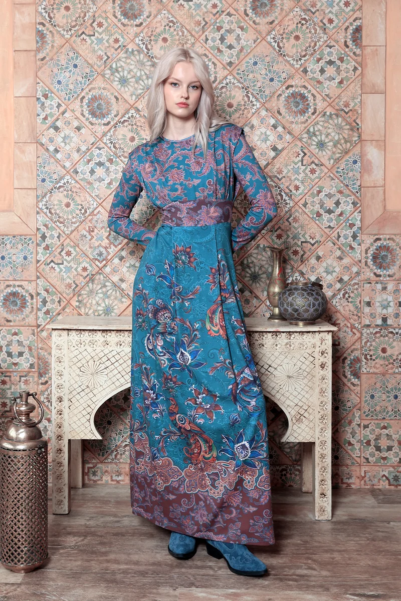 Платье "Марго-26. Заморские птицы"