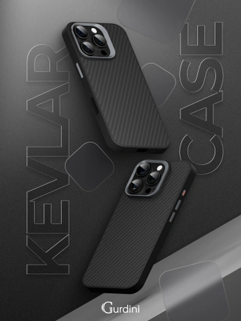 Чехол защитный для iPhone 16 Pro Max 6.9" Gurdini Kevlar Case Черный