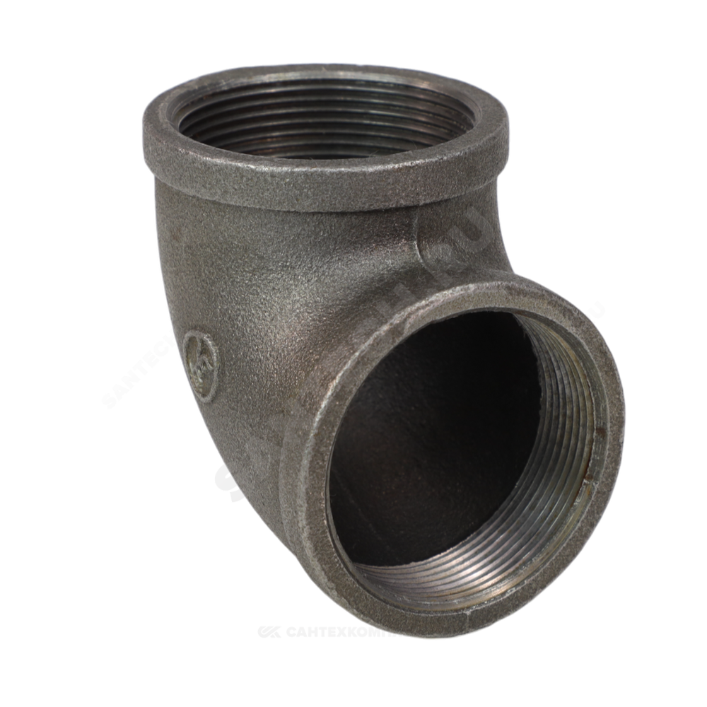 Угольник проходной чугун Ду 65 (2 1/2") ВР/ВР Fittex PLUS