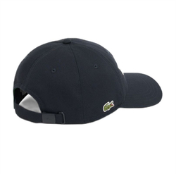 Czapka tenisowa Lacoste Embroidered Cotton Twill - blackbird/flour
