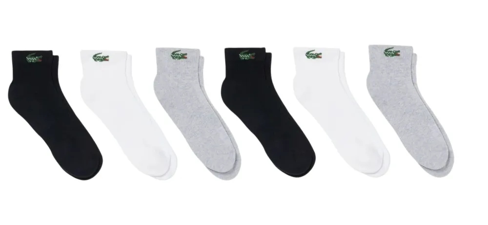 Теннисные носки Lacoste Socks 6P - white/grey/black