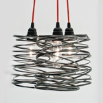 люстра Spiral Nest Cluster 3 Light Chandelier By Zac Ridgely ( черный  )