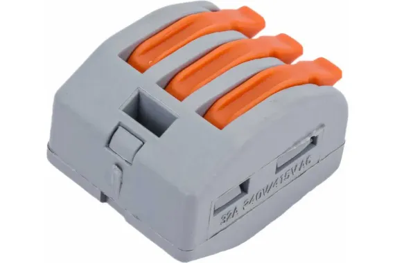 Клемма Navigator NTC-R 3*4 с рычагами серая 24861