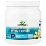 Swanson Vitamins, сертифицированный порошок из сывороточного протеина от коров травяного откорма без р-БГР, от коров травяного откорма, ваниль, 420 г (14,8 унции)