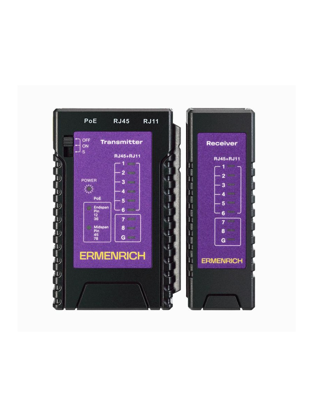 Тестер кабельный NetGeeks NP10 фиолет. Ermenrich 85300