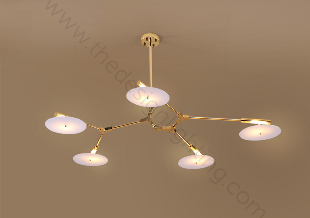 Ceiling design lamp  Branching Discs by Lindsey Adelman (9 lampshades,  Black)