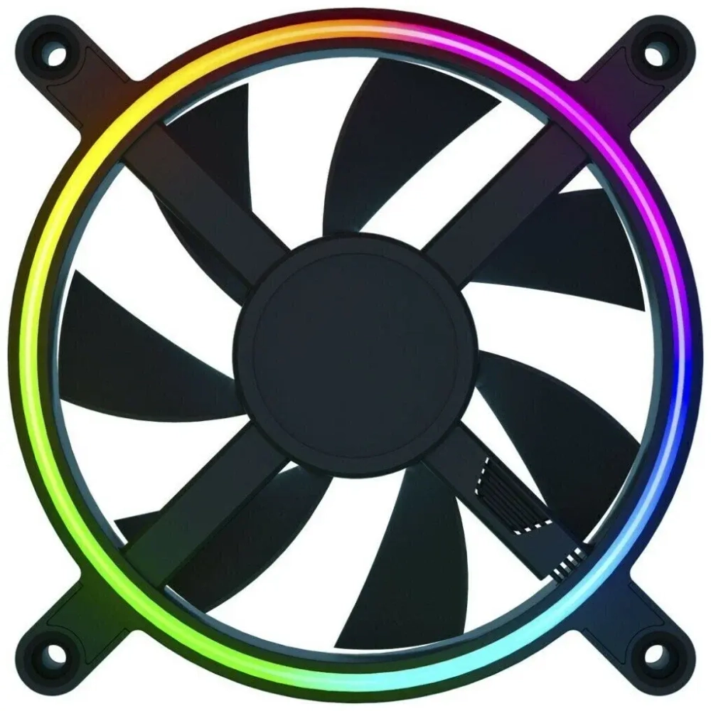 Вентилятор для корпуса Razer Kunai Chroma 120mm 3 Fans (RC21-01810100-R3M1) 3 вeнтилятора для корпуса, 120 мм, 500-2200 об/мин, 17.48-65.5 CFM, 4-pin PWM, разноцветная подсветка