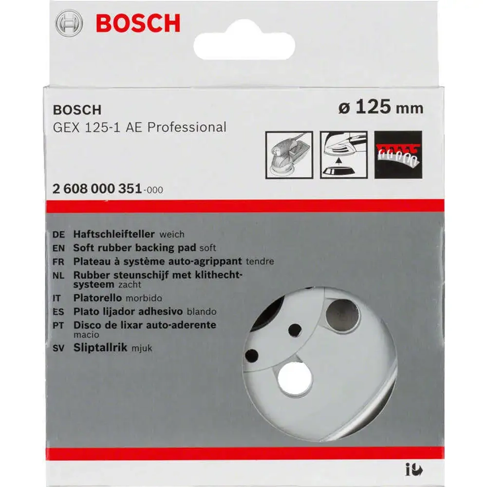 Тарельчатый шлифкруг, мягкий, 125 мм BOSCH 2608000351