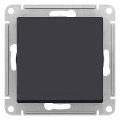 Переключатель проходной одноклавишный Systeme Electric AtlasDesign Aqua Карбон ATN441061
