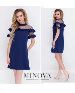 Платье 8577-темно-синий Minova