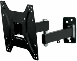 Кронштейн для телевизора Kromax OPTIMA-204 черный 15"-42" макс.25кг настенный поворотно-выдвижной и наклонный (28008)