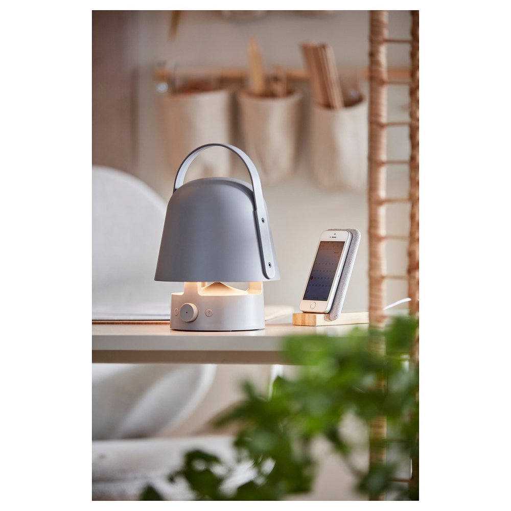 IKEA VAPPEBY  (ИКЕА ВАППЕБЙ)  -  Лампа с bluetooth-колонкой - для улицы/серая