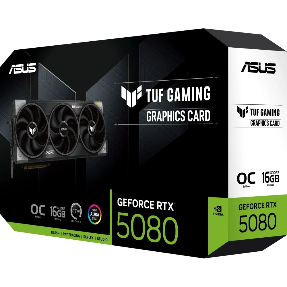 Видеокарта ASUS TUF-RTX5080-O16G-GAMING//RTX5080,HDMI*2,DP*3,16G,D7