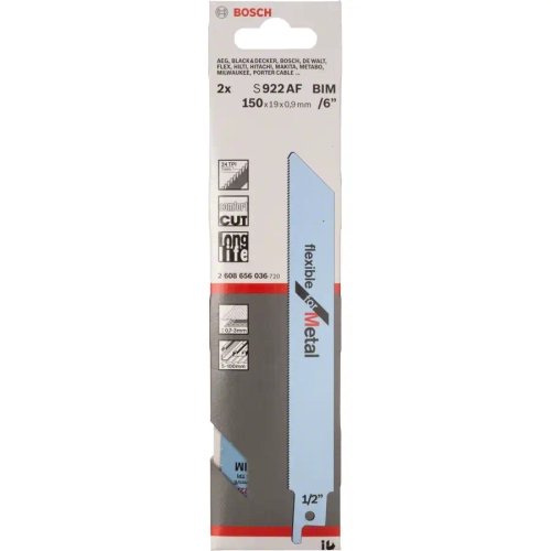 Сабельное пильное полотно по металлу S 922 AF BOSCH 2608656036