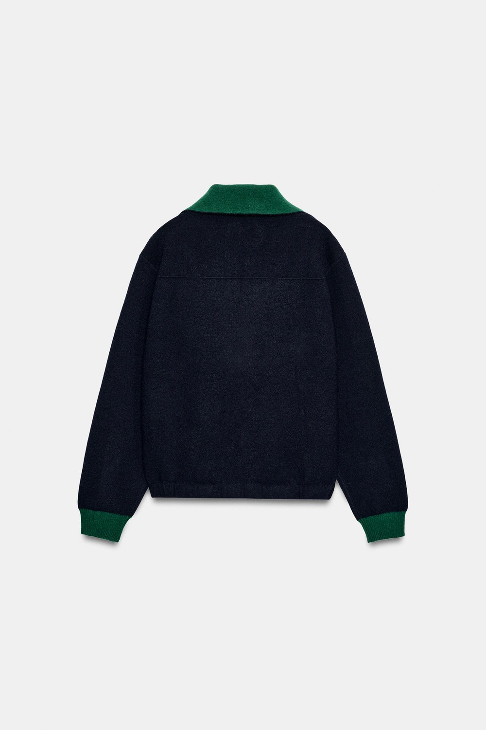 ZARA КАРДИГАН С ЗАСТЕЖКОЙ-МОЛНИЕЙ, МОРСКОЙ СИНИЙ