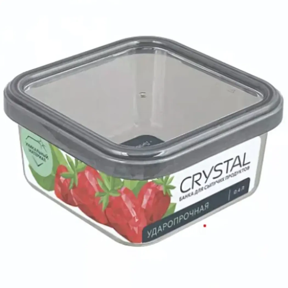 Банка для продуктов пластиковая 0,9л «Crystal»