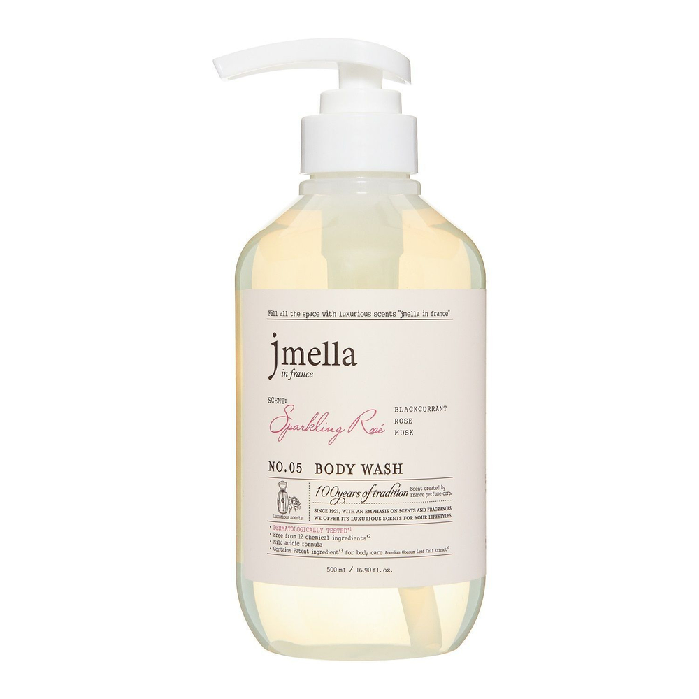 JMELLA Гель для душа "Чёрная смородина, роза, мускус"- IN FRANCE SPARKLING ROSÉ BODY WASH,500 мл
