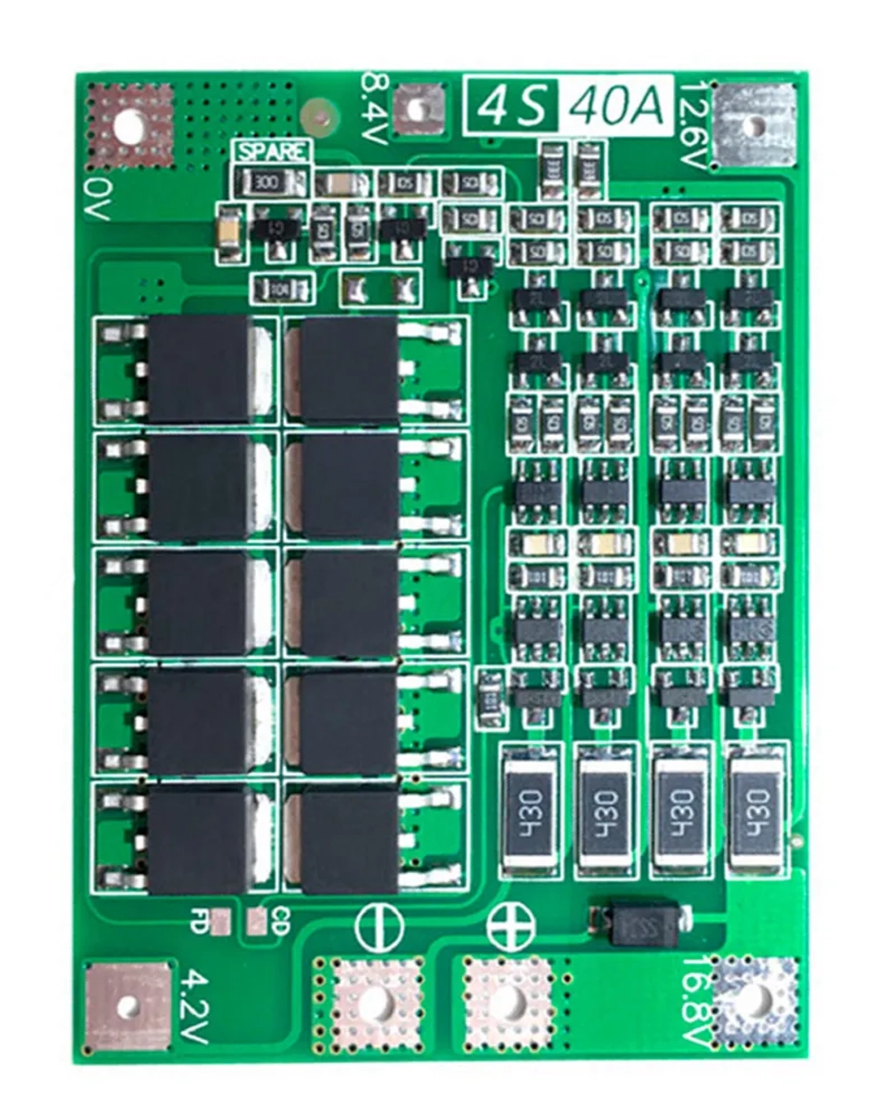 Плата заряда и защиты Li-ion BMS 4S 14.8V-16.8V 40A с балансировкой