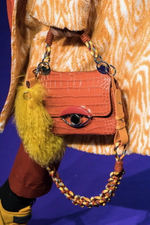 Сумка из кожи Crocco Orange