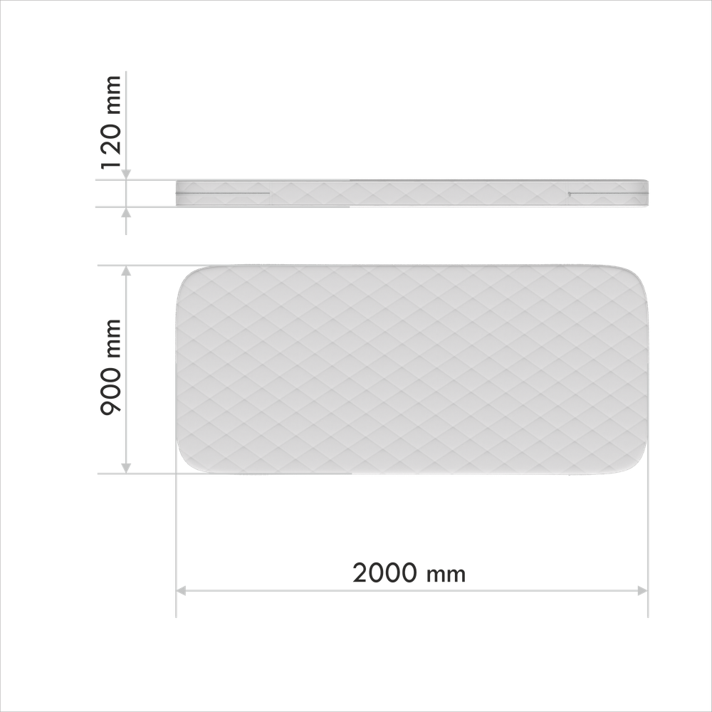 Матрас для дивана-кровати KIDI soft кокос/eco-foam 12 см (90*200 см)