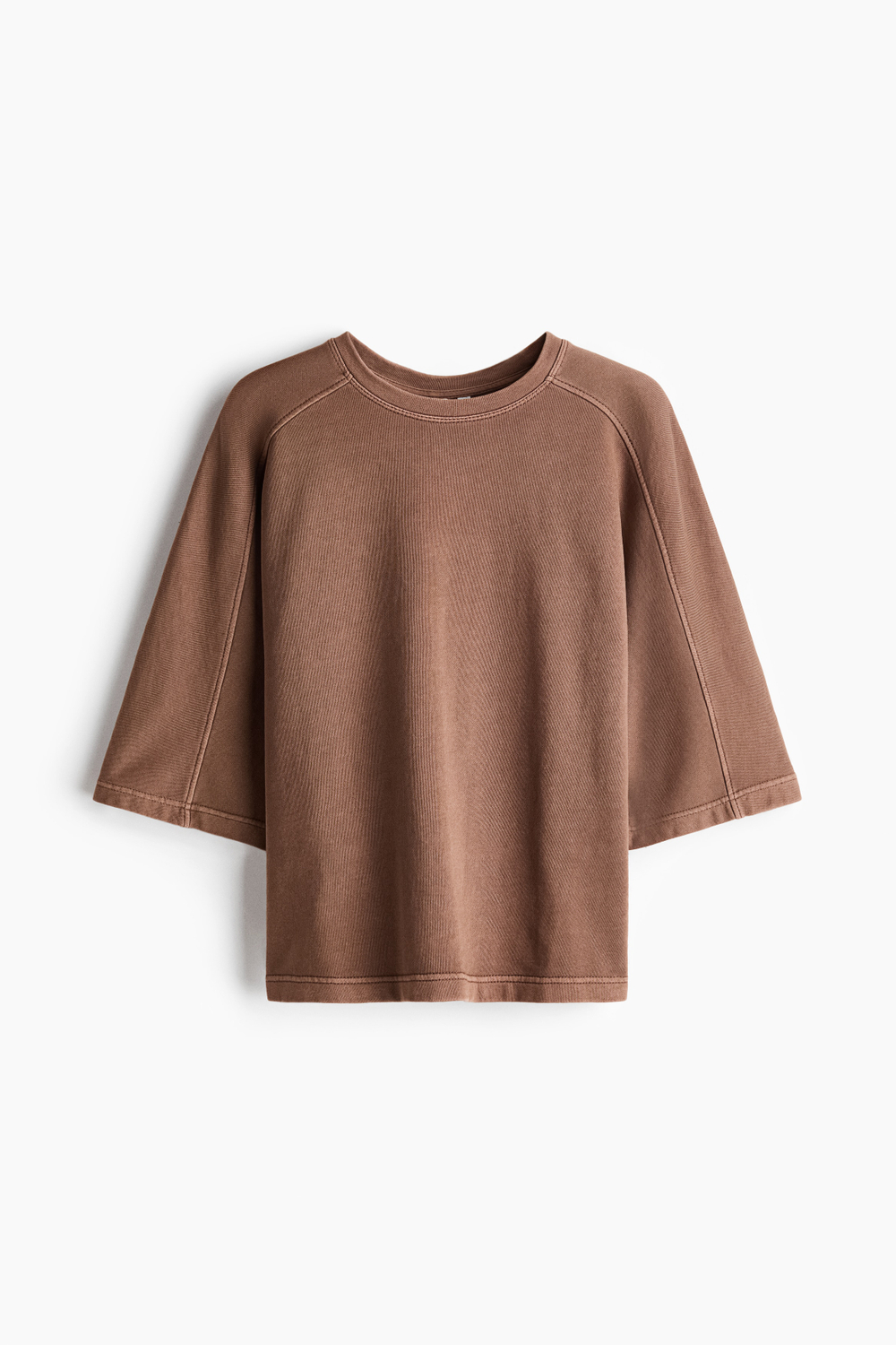 Свободный хлопковый свитшот с рукавами 3/4 - H&M