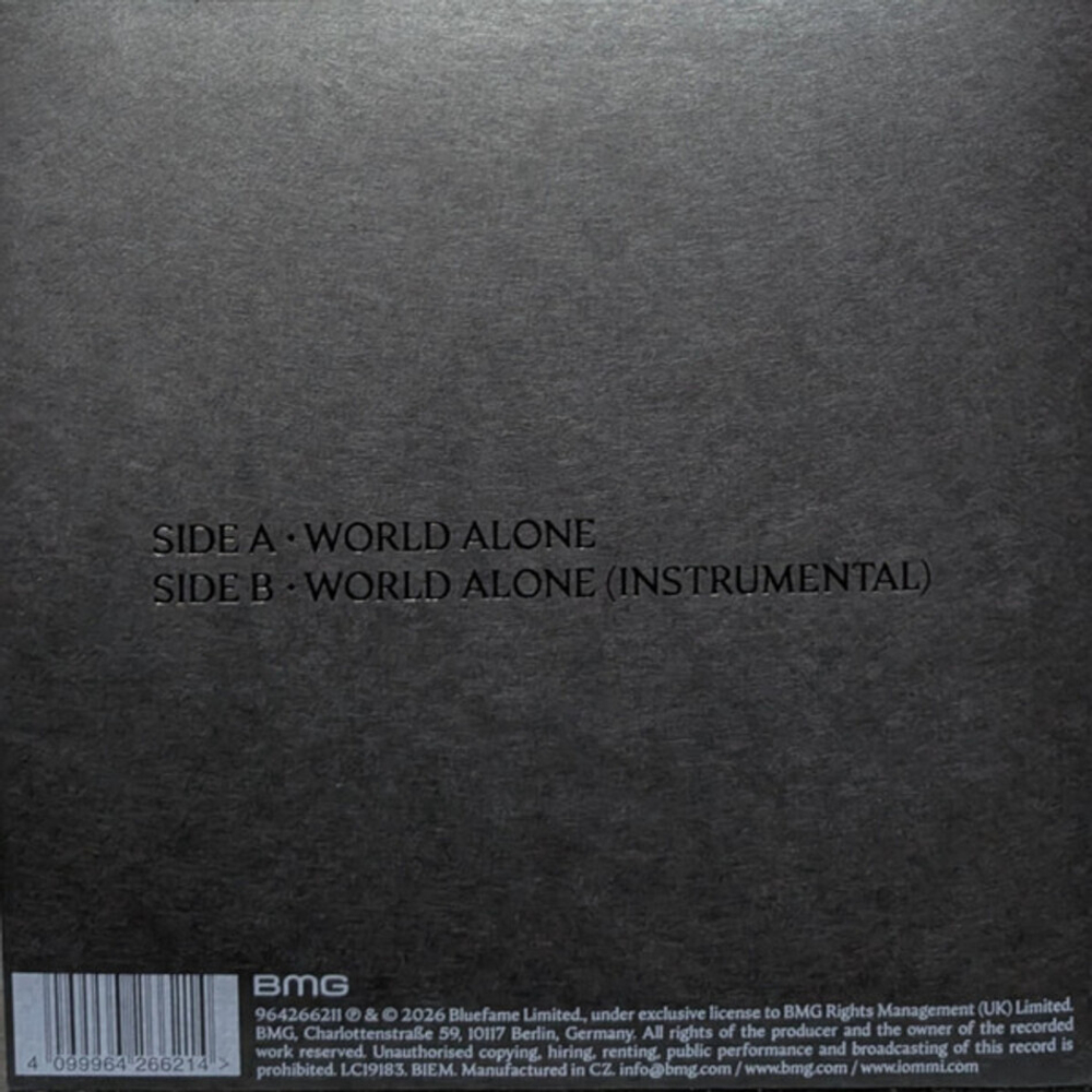 Tony Iommi / World Alone (7" Vinyl Single)