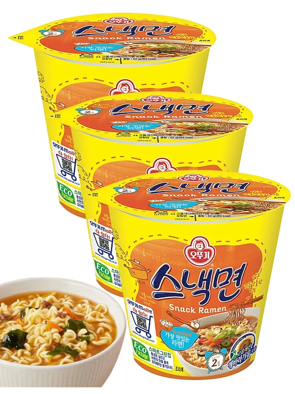 Лапша Snack Ramen Оттоги со вкусом говядины 62 г * 3 шт