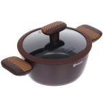 Кастрюля «BAROLY» CHOCOLATE 2л, индукция, стеклянная крышка