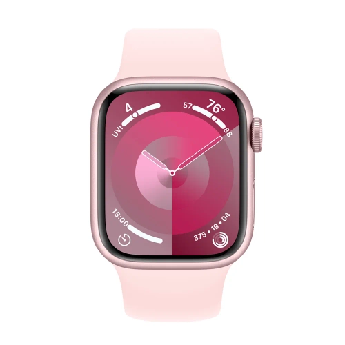 Умные часы Apple Watch Series 9 GPS, 41mm, Aluminium Case with Sport Band S/M, Pink (Розовый)