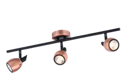 Светильник Sfera Sveta 8739-03/I502 RAB+BK, 3×15 Вт, чёрный и медный