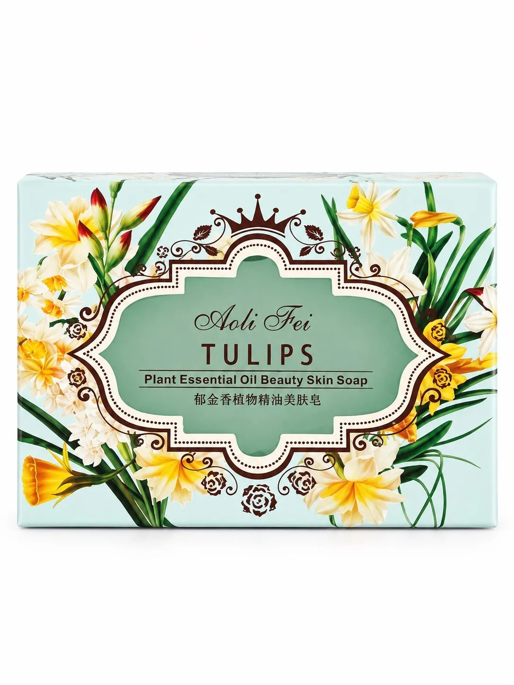 Мыло туалетное с маслом тюльпана AOLI FEI Tulips Plant Essential Oil 120 гр