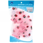 Шапочка для душа «Ультрамарин - Strawberry», микс 3 цвета, d-24 см (двухсторонняя, внутренний слой EVA)
