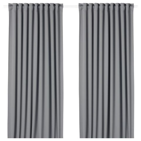Комплект штор IKEA MAJGULL (МАЙГУЛЛ), Серый, 145x250 см, 2 шт