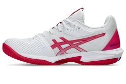Женские теннисные кроссовки Asics Solution Speed FF 3 Clay - white/bright rose