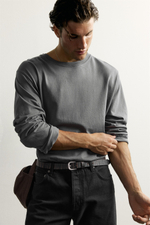 ФУТБОЛКА RELAXED-FIT С ДЛИННЫМИ РУКАВАМИ — ZARA