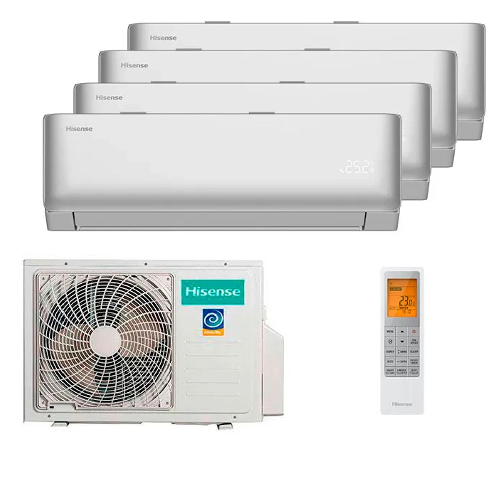 Мульти сплит-система Hisense на 5 комнаты (20+20+20+20+35 кв.м.) VIBE PRO SILVER
