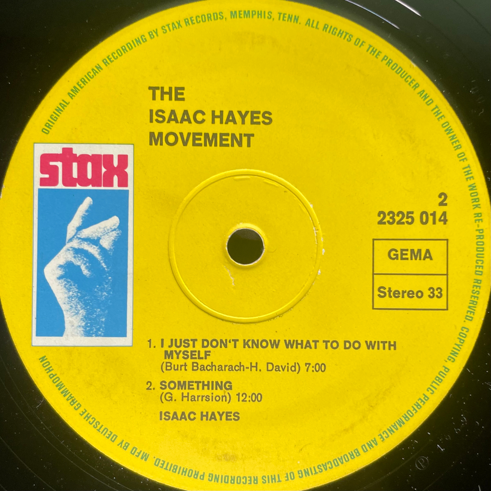 Isaac Hayes ‎– The Isaac Hayes Movement (Германия 1971г.)